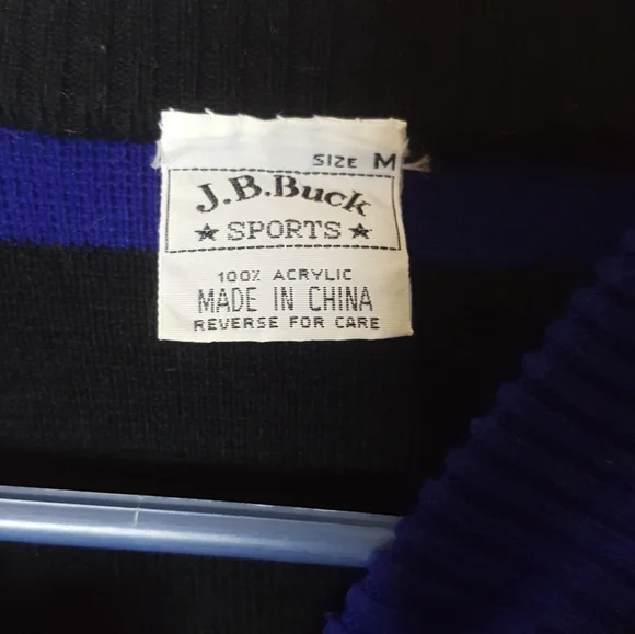 Vintage black sweater with rainbow prism stripes - Picture 3 of 4